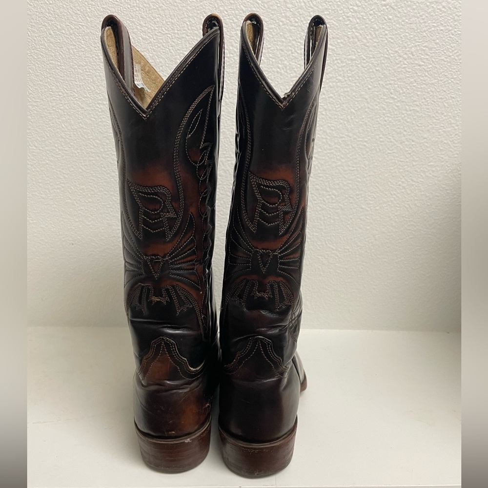 Buffalo David Bitton Brown Leather Western Cowboy Boots - Picture 2 of 16